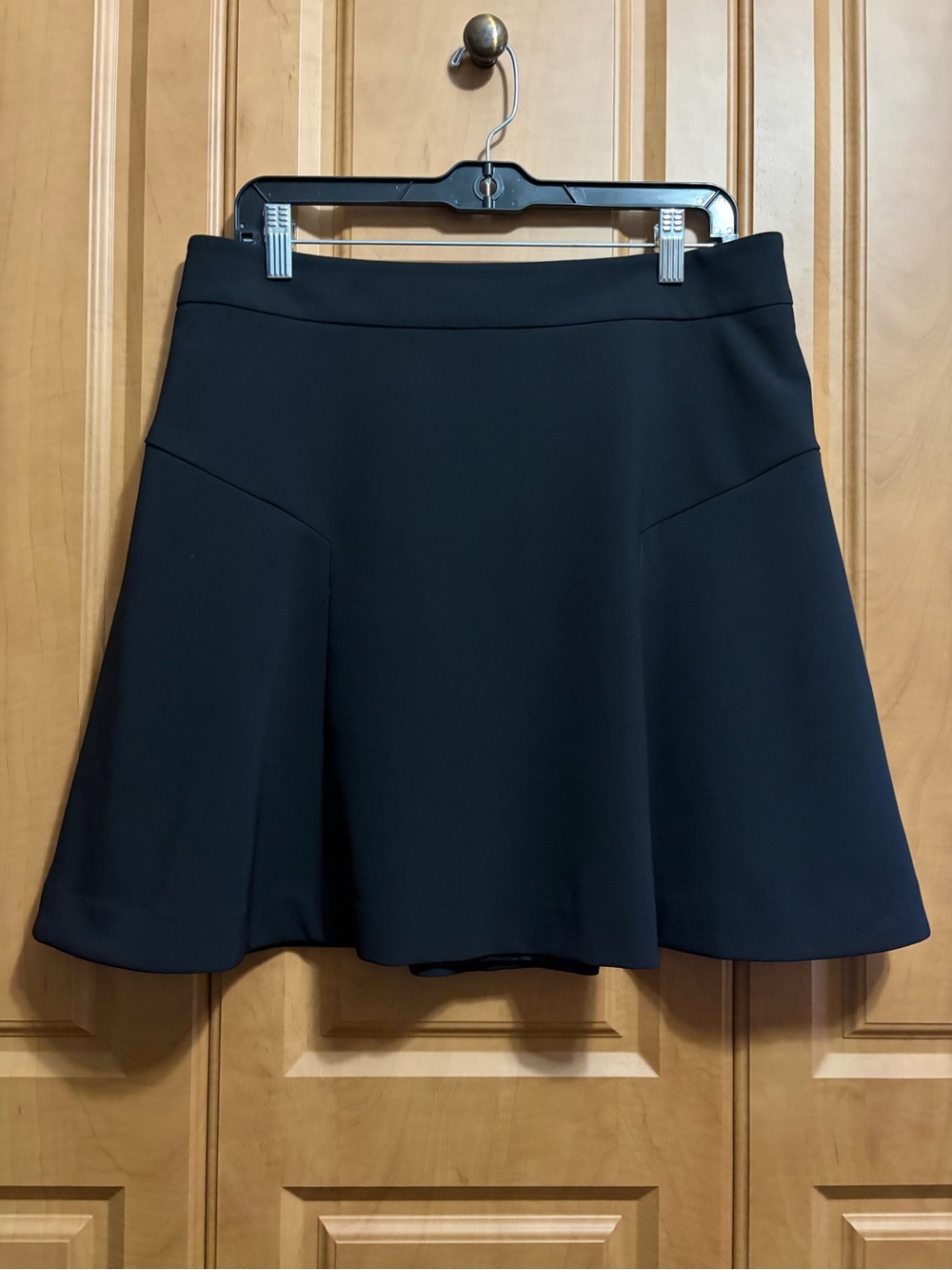 Express Black A-Line Skirt with Flared Panels